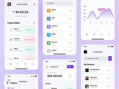 Cryptocurrency App app bitcoin bitcoin wallet crypro wallet cryprocurrency crypto crypto exchange cryptocurrency app investment investment app jetup loans mobile app ui ux