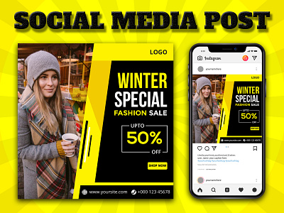 Attractive social media posts for Instagram, Facebook social media design