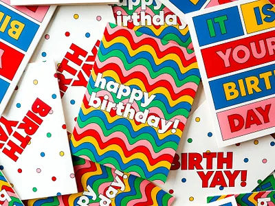 New Birthday Cards 70s birthday card design greeting card groovy illustration pattern stationery the office vintage