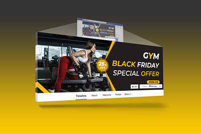 Fitness Social media cover or banner design youtube banner