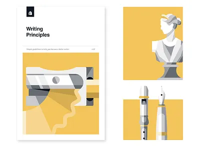 Shopify Writing Principles branding cover design ebook ecommerce graphic illustration product shopify spot tech vector