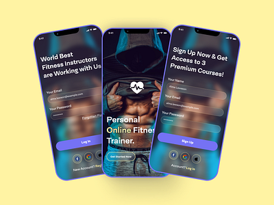 Online Fitness App UI Design app app design design fitness fitness app online online fitness ui uiux ux