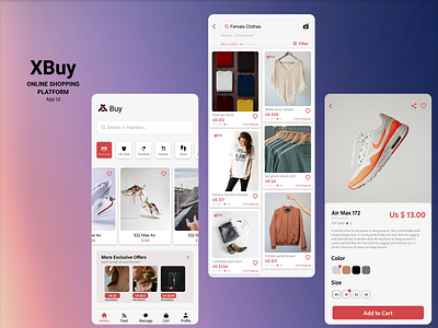 E Commerce App UI app branding design ecommerce mobile ui mock up shopping ui ux