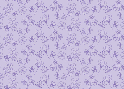 Floral doodle pattern design brand brand design branding floral pattern pattern design purple