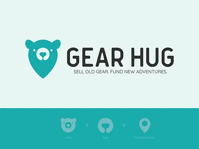 Gear Hug Logo Visual adobe bear brand identity branding creative suite design graphic design graphic designer hug illustration logo logo design