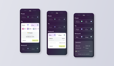 Cryptocurrency Wallet - Swap Tokens app concept crypto cryptocurrency design mobile product design token ui ux wallet