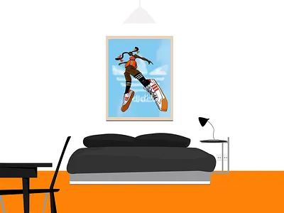 freelancer Bedroom affinitydesigner art bedroom design illustration vector