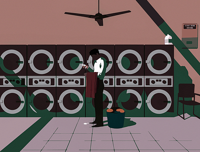 laundry afternoon character cleaner cleaning clothing coat detergent drawing garment geometry illustration laundromat laundry linen machine soap towel washer washing winter