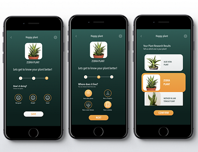 Houseplant Mobile App - Adding plant screens app branding design graphic design illustration mobile mobile design product design ui user experience ux vector