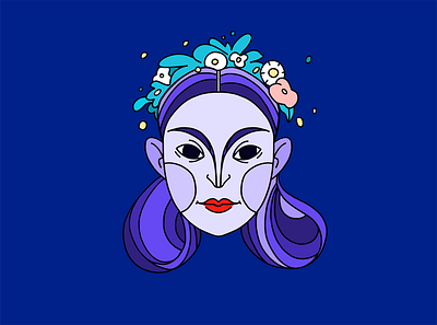 Ukraine art flat graphic design illusration kyiv vector woman