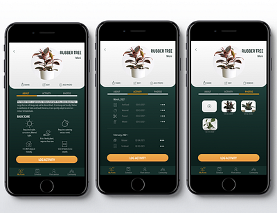 Houseplant Mobile App- Plant profile app branding design graphic design illustration mobile mobile design product design ui user experience ux vector
