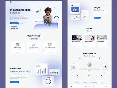 Digital Marketing | Landing Page digital marketing landing marketing purple ui ux web web designer webdesign