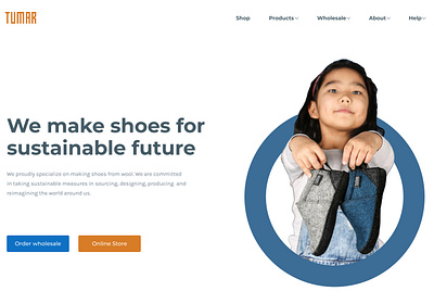Main page "TUMAR" design hero section redesign ui web design website