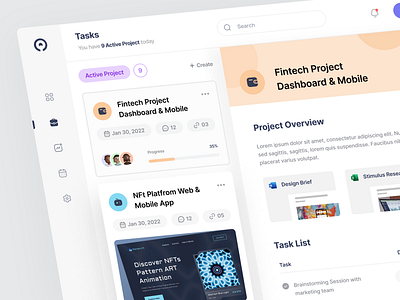 Task Management Dashboard - Dashtask activity admin app clean dashboard design desktop kanban management manager minimalist modern pastel progress project task ui ux web design website