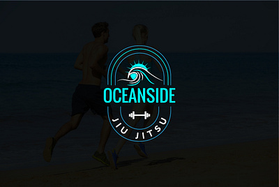 OCEANSIDE jiu jitsu logo graphic design gym logo illustration logo ocean gym ocean logo