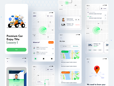 Rideshare Mobile App animation graphic design mobile design motion graphics rideshare app ui