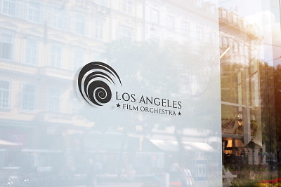 LOS ANGELES FILM ORCHESTRA LOGO branding design flat icon illustration illustrator logo ui ux vector