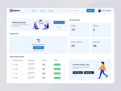 Dashboard UI Design dashboard dashboard design dashboard ui document dashboard document management document uplod document uploder documentation documents upload document web app web app design web application web application design web platform