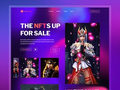 Gaming NFT Marketplace crypto cryptoart cryptocurrency exploration landing page marketplace nft nft design nft landing page nft ui ux nft website nftmarketplace nfts token ui ui design ux ux design web design website