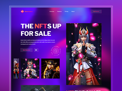 Gaming NFT Marketplace crypto cryptoart cryptocurrency exploration landing page marketplace nft nft design nft landing page nft ui ux nft website nftmarketplace nfts token ui ui design ux ux design web design website