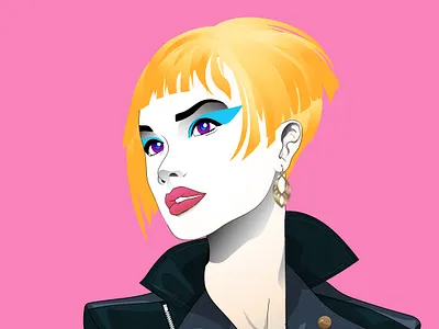 Nixie No. 1 girl illustration nft vector