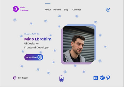 Personal card branding frontend ui web design