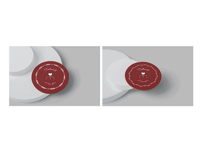 Tintmint coaster (sticker) mockup I branding coaster design graphic design logo sticker