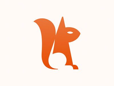 Squirrel! animal brand brand identity branding design forest gradient icon illustration logo logo design mark negative space nut rebrand redesign squirrel symbol wild