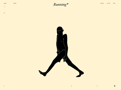 Running* abstract composition conceptual illustration design dual meaning figure figure illustration illustration laconic lines minimal poster run run illustration running