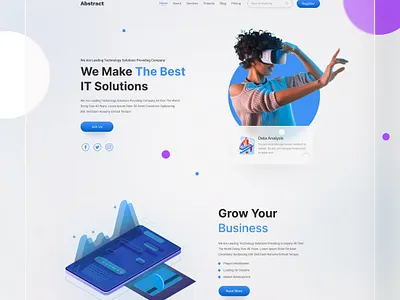 Abstract agency website landing page design agency landing page clean ui creative agency darktheme designer homepage interface landing landing page landingpage marketing agency metaverse minimal startup ui uiuiux visual design web design web page webdesign