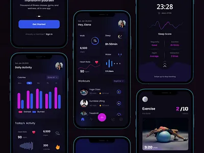 Design for Fitness Mobile App app balance design figma fitness fitness app sport ui ui design ux workout app