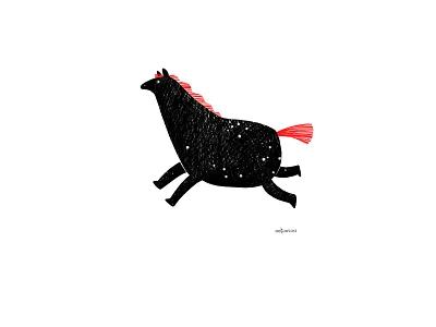 dappled horse cartoon horse