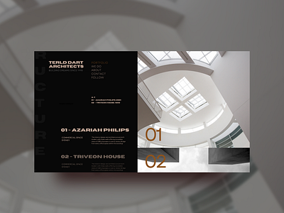 TERLD DAR Architects - Website Concept (3 of 3) 3d adbobexd architecture architecture website branding brutal webdesign design digital design dribbble figma modern website ui uiux uiuxdesign uiuxdesignwebsitelayout webdesign webflow website website architecture xd