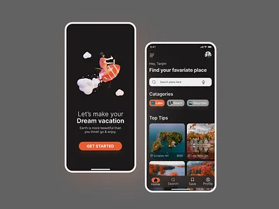 Travel app UI design app design app ui graphic design mobile mobile design modern design travel app travel app ui ui