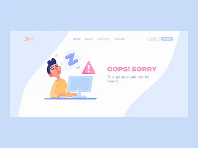 Daily UI Challenge 008 404page dailyui dailyuichallenge design figmadesign illustration ui