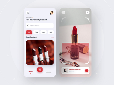 Beauty Scan App app design beautyapp beautyscan design design app illustration productscan scanapp ui ui ux uidesign uiux ux