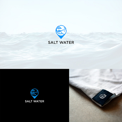 fish pin line Logo Design Vector fresh