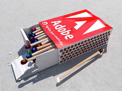 Ignite your Creativity 3d 3d art adobe box brand design branding characters concept concept design creativity design icon ignite illustration match box matches