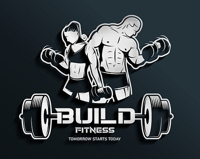 Build Fitness Logo branding company concept design fitness logo gym gym logo illustration logo logo design