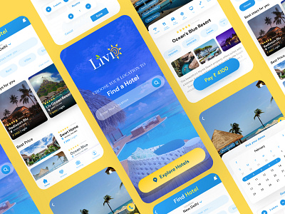 Hotel Booking Mobile App app branding design graphic design hotel booking app hotel ui mobile app ui mobile interface trave ui travel booking app ui user inteface ux ux design