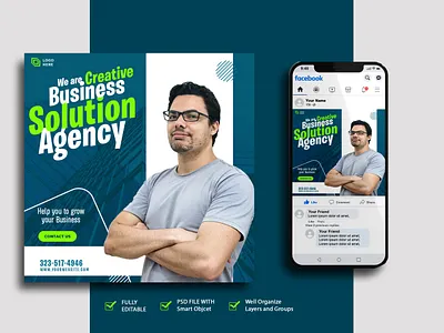 Social Media Agency Post Ads ads advertising agency agency post banner banner ads branding business agency ad corporate design digital marketing agency facebook post graphic design illustration instagram post marketing social media social media post template web banner
