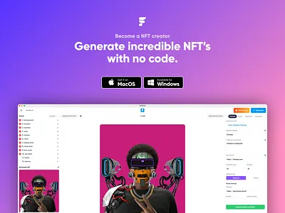 Become a NFT creator branding design designer developer front end nft