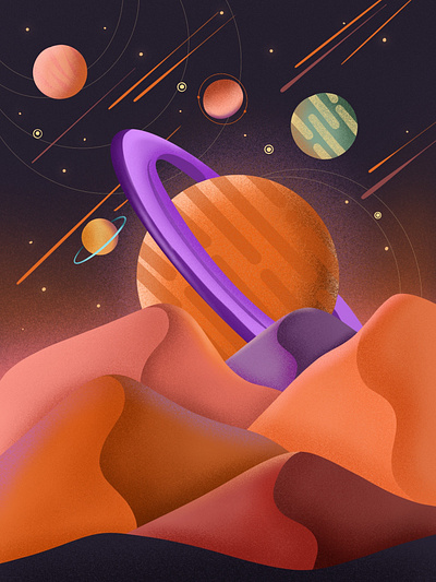 The Deserted Planet art design digital art digital artist digital illustration flat illustration illustration illustration art illustration for ui design procreate art vector art