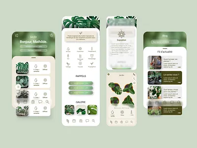 Application d'aide à l'entretient des plantes app appdesign brand brandidentity branding care design graphic design identity logo mobile plant ui ux