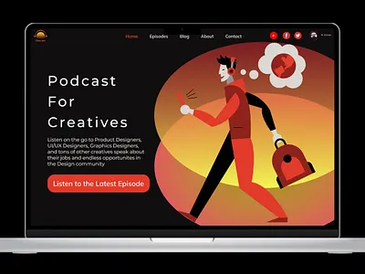 Descast- A Podcast App for Creatives app appidea design illustration podcast produc spotify typography ui ux vector