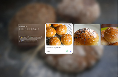 Shop Card Interaction - Steve's Bakery card carusel design figma interaction marketplace swipe ui