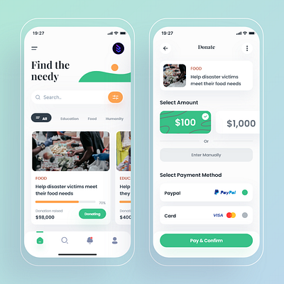 Donation App UI UX Design app appdesign creative design figma inspiration mobiledesign modern ui ux