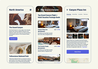 Flight & Hotel Booking booking flight grand canyon hotel mobile app mobile application mobile application design mobile ui travel app ui ux vacation vacation deals