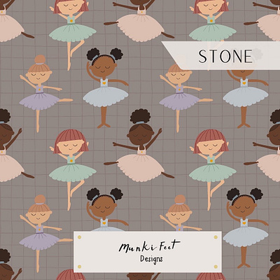 Little ballerinas ballerina ballerinas dancers design diverse fabric design illustration seamless pattern surface design surface pattern