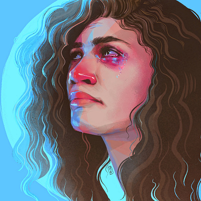 euphoria✨ character digital painting euphoria illustration illustrator painting procreate zendaya